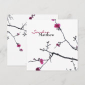 Spring Bliss/Blossoming Cherry Tree Wedding Kaart (Voorkant / Achterkant)