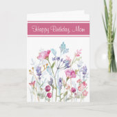 Spring Bloem Bessen Laat Flora Moeder Verjaardag Kaart (Voorkant)