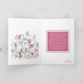 Spring Bloem Bessen Laat Flora Moeder Verjaardag Kaart (Binnen)