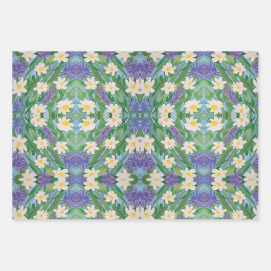 Spring Bloemen Assortiment Verpakking Papier Inpakpapier Vel (Voorkant 3)