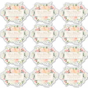 Spring Bloemen bezorgen aan gasten Adresetiketten Sticker