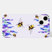 Spring Bloemen en Bijen iPhone Case (Achterkant (horizontaal))