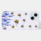 Spring Bloemen en Bijen iPhone Case (Achterkant (horizontaal))
