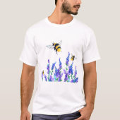Spring Bloemen en Bijen T-Shirt (Voorkant)