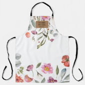 Spring Bloemen Make-up Artiest Salon Monogram Schort (Voorkant)