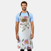 Spring Bloemen Make-up Artiest Salon Monogram Schort (Gedragen)