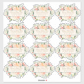 Spring Bloemen paar retour adreslabels Sticker (Vel)