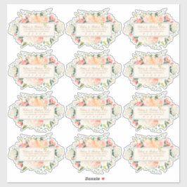 Spring Bloemen paar retour adreslabels Sticker