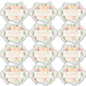 Spring Bloemen paar retour adreslabels Sticker (Voorkant)