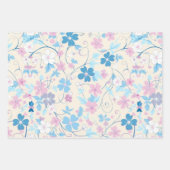 Spring Bloemen Pastel Patronen Blad inpakpapier Vel (Voorkant)