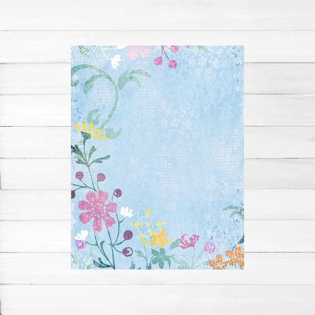 Spring Bloemen Scrapbook Papier (Spring Floral Scrapbook Paper)