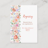 Spring Bloemen Trouwregister Informatiekaartje (Voorkant)