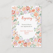 Spring Bloemen Trouwregister Informatiekaartje (Voorkant)