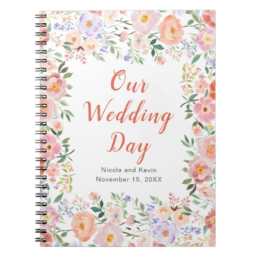 Spring Bloemen Wedding Planner Notitieboek (Voorkant)