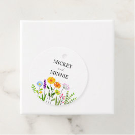 Spring bloemenelegante bruiloft bedankjes labels