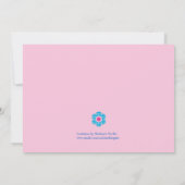 Spring Bloemenmeisje Birthday Photo Invitation Kaart (Achterkant)