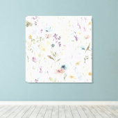 Spring Bloemenweide Canvas Afdruk (Insitu (Houten vloer))