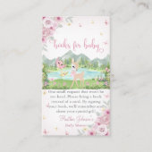Spring Bloom and Butterflies Deer Baby Shower  Informatiekaartje (Voorkant)