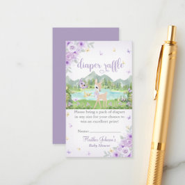 Spring Bloom and Butterflies Deer Baby Shower Informatiekaartje