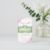 Spring Bloom and Butterflies Deer Baby Shower  Informatiekaartje (Staand voorkant)