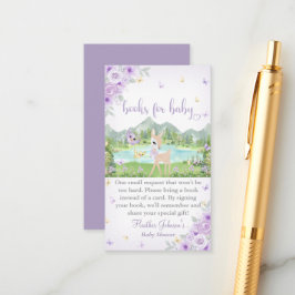 Spring Bloom and Butterflies Deer Baby Shower Informatiekaartje