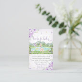 Spring Bloom and Butterflies Deer Baby Shower  Informatiekaartje (Staand voorkant)