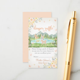 Spring Bloom and Butterflies Deer Baby Shower Informatiekaartje