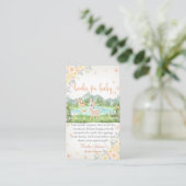 Spring Bloom and Butterflies Deer Baby Shower Informatiekaartje (Staand voorkant)