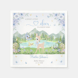 Spring Bloom and Butterflies Deer Baby Shower Servet