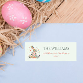 Spring Bloom Bunny Etiket