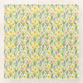 Spring Bloom Burst Pattern Glazen Onderzetter