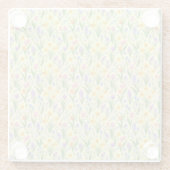 Spring Bloom Burst Pattern Glazen Onderzetter (Achterkant)