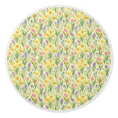 Spring Bloom Burst Pattern Keramische Knop (Voorkant)