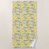 Spring Bloom Burst Pattern Strandlaken (Voorkant)