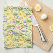 Spring Bloom Burst Pattern Theedoek (Quarter Fold)