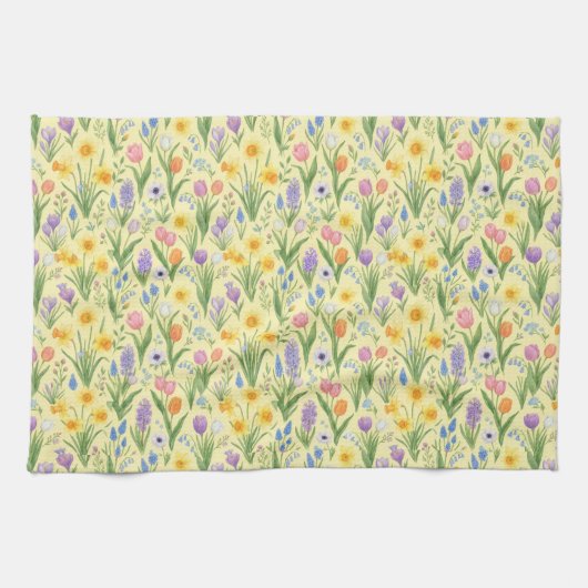 Spring Bloom Burst Pattern Theedoek (Horizontaal)