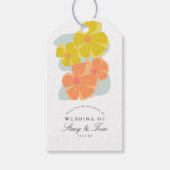 Spring Bloom Cosmos Hand Drawn Wedding Cadeaulabel (Voorkant)