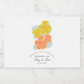 Spring Bloom Cosmos Hand Drawn Wedding Likeurfles Etiket (Enkel label)