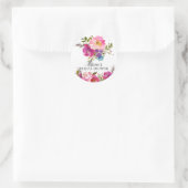 Spring Bloom Floral Vrijgezellenfeest Envelope Sea Ronde Sticker (Tas)