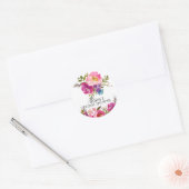 Spring Bloom Floral Vrijgezellenfeest Envelope Sea Ronde Sticker (Envelop)