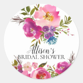 Spring Bloom Floral Vrijgezellenfeest Envelope Sea Ronde Sticker