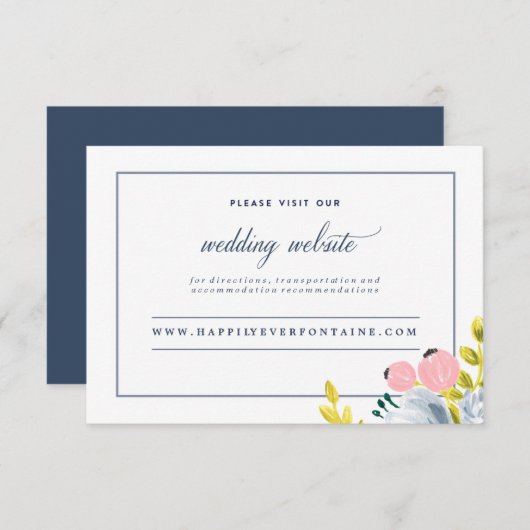 SPRING BLOOM FLORAL-websitekaart (Voorkant / Achterkant)