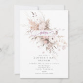 Spring Bloom Moederdag Brunch Uitnodiging (Voorkant)