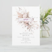 Spring Bloom Moederdag Brunch Uitnodiging (Staand voorkant)