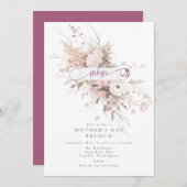 Spring Bloom Moederdag Brunch Uitnodiging (Voorkant / Achterkant)