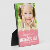 Spring Bloom Moederdag Custom Lijst Plaque Fotoplaat (Zijkant)