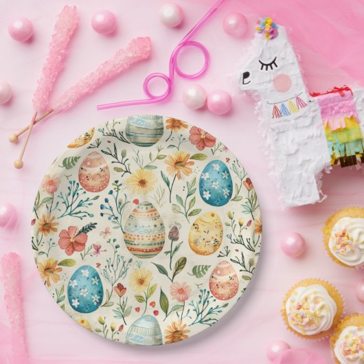 Spring Bloom Pasen 1 Papieren Bordje (Feest)