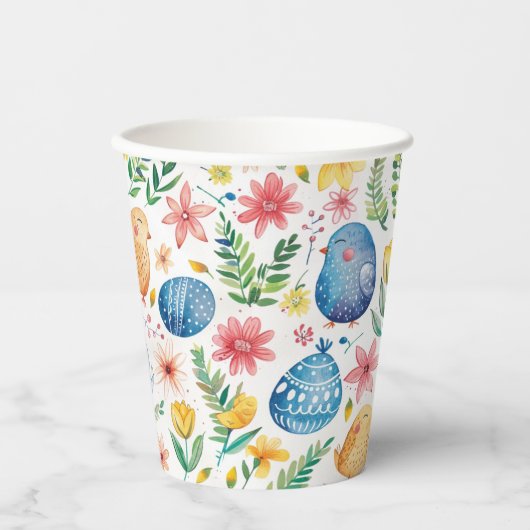 Spring Bloom Pasen 3 Papieren Bekers (Voorkant)