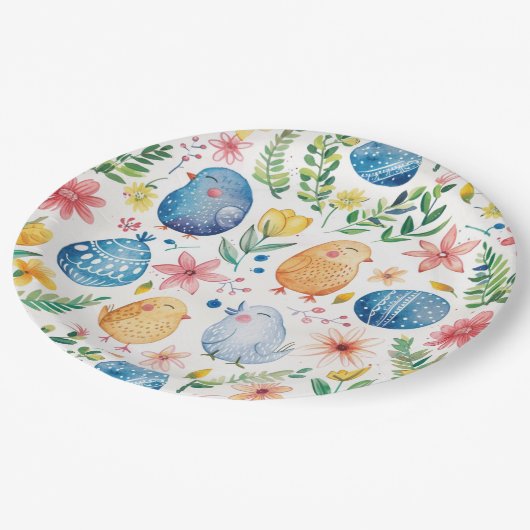 Spring Bloom Pasen 3 Papieren Bordje (Gekanteld)