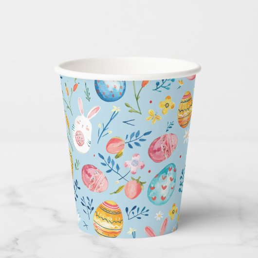 Spring Bloom Pasen 4 Papieren Bekers (Voorkant)